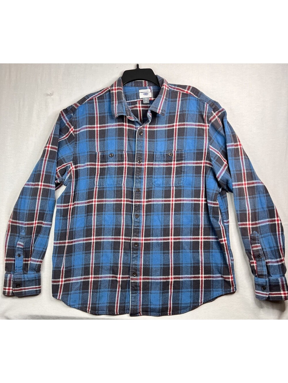 Old Navy Regular Fit Long Sleeve Heavy Blue Tooth Flannel Cotton Men’s Sz XXL